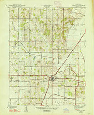 Switz City Indiana Historical topographic map, 1:24000 scale, 7.5 X 7.5 Minute, Year 1947