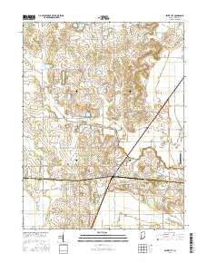Switz City Indiana Current topographic map, 1:24000 scale, 7.5 X 7.5 Minute, Year 2016
