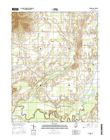 Tampico Indiana Current topographic map, 1:24000 scale, 7.5 X 7.5 Minute, Year 2016