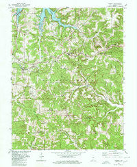 Taswell Indiana Historical topographic map, 1:24000 scale, 7.5 X 7.5 Minute, Year 1980