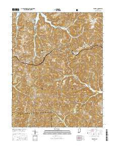 Taswell Indiana Current topographic map, 1:24000 scale, 7.5 X 7.5 Minute, Year 2016