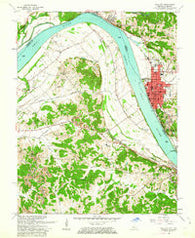 Tell City Indiana Historical topographic map, 1:24000 scale, 7.5 X 7.5 Minute, Year 1961