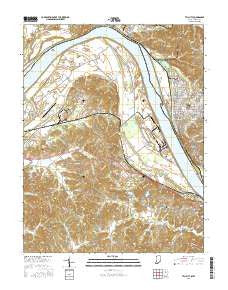 Tell City Indiana Current topographic map, 1:24000 scale, 7.5 X 7.5 Minute, Year 2016