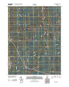 Templeton Indiana Historical topographic map, 1:24000 scale, 7.5 X 7.5 Minute, Year 2010