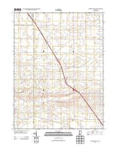 Templeton NE Indiana Historical topographic map, 1:24000 scale, 7.5 X 7.5 Minute, Year 2013