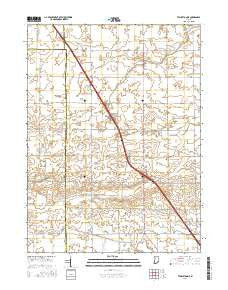 Templeton NE Indiana Current topographic map, 1:24000 scale, 7.5 X 7.5 Minute, Year 2016
