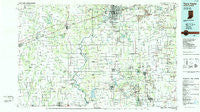 Terre Haute Indiana Historical topographic map, 1:100000 scale, 30 X 60 Minute, Year 1986
