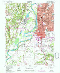 Terre Haute Indiana Historical topographic map, 1:24000 scale, 7.5 X 7.5 Minute, Year 1986