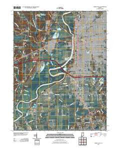 Terre Haute Indiana Historical topographic map, 1:24000 scale, 7.5 X 7.5 Minute, Year 2010
