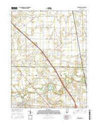 Thorntown Indiana Current topographic map, 1:24000 scale, 7.5 X 7.5 Minute, Year 2016