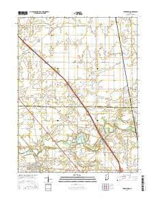 Thorntown Indiana Current topographic map, 1:24000 scale, 7.5 X 7.5 Minute, Year 2016