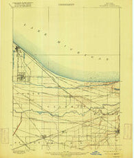 Toleston Indiana Historical topographic map, 1:62500 scale, 15 X 15 Minute, Year 1900