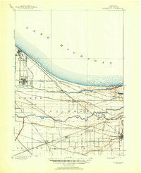 Tolleston Indiana Historical topographic map, 1:62500 scale, 15 X 15 Minute, Year 1900