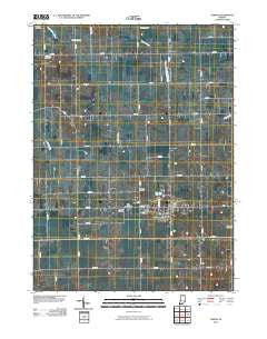 Topeka Indiana Historical topographic map, 1:24000 scale, 7.5 X 7.5 Minute, Year 2010