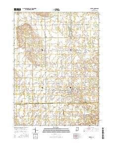 Topeka Indiana Current topographic map, 1:24000 scale, 7.5 X 7.5 Minute, Year 2016