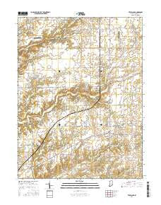 Trafalgar Indiana Current topographic map, 1:24000 scale, 7.5 X 7.5 Minute, Year 2016