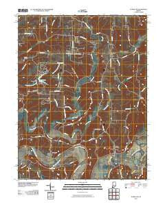 Tunnelton Indiana Historical topographic map, 1:24000 scale, 7.5 X 7.5 Minute, Year 2010