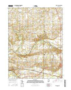 Twelve Mile Indiana Current topographic map, 1:24000 scale, 7.5 X 7.5 Minute, Year 2016