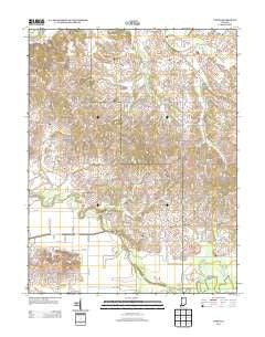 Union Indiana Historical topographic map, 1:24000 scale, 7.5 X 7.5 Minute, Year 2013