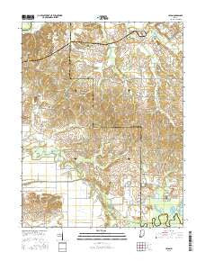 Union Indiana Current topographic map, 1:24000 scale, 7.5 X 7.5 Minute, Year 2016