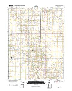 Uniondale Indiana Historical topographic map, 1:24000 scale, 7.5 X 7.5 Minute, Year 2013