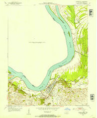 Uniontown Kentucky Historical topographic map, 1:24000 scale, 7.5 X 7.5 Minute, Year 1952
