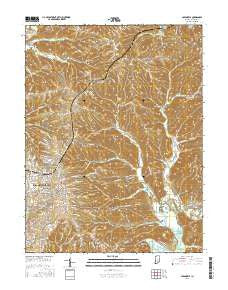 Unionville Indiana Current topographic map, 1:24000 scale, 7.5 X 7.5 Minute, Year 2016