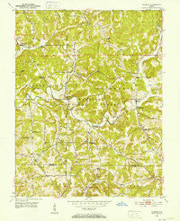 Valeene Indiana Historical topographic map, 1:24000 scale, 7.5 X 7.5 Minute, Year 1950