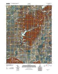 Vallonia Indiana Historical topographic map, 1:24000 scale, 7.5 X 7.5 Minute, Year 2010