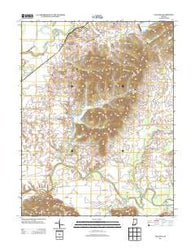 Vallonia Indiana Historical topographic map, 1:24000 scale, 7.5 X 7.5 Minute, Year 2013