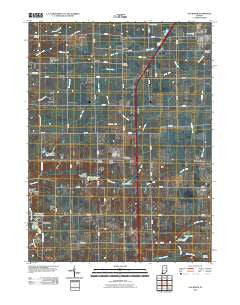 Van Buren Indiana Historical topographic map, 1:24000 scale, 7.5 X 7.5 Minute, Year 2010