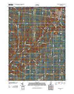 Veedersburg Indiana Historical topographic map, 1:24000 scale, 7.5 X 7.5 Minute, Year 2010