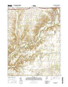 Veedersburg Indiana Current topographic map, 1:24000 scale, 7.5 X 7.5 Minute, Year 2016