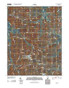 Velpen Indiana Historical topographic map, 1:24000 scale, 7.5 X 7.5 Minute, Year 2010