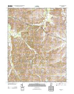 Velpen Indiana Historical topographic map, 1:24000 scale, 7.5 X 7.5 Minute, Year 2013