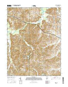 Velpen Indiana Current topographic map, 1:24000 scale, 7.5 X 7.5 Minute, Year 2016