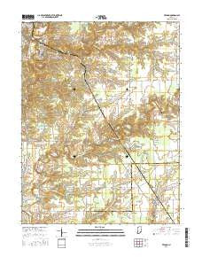 Vernon Indiana Current topographic map, 1:24000 scale, 7.5 X 7.5 Minute, Year 2016