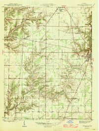 Versailles Indiana Historical topographic map, 1:24000 scale, 7.5 X 7.5 Minute, Year 1946