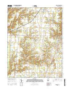 Versailles Indiana Current topographic map, 1:24000 scale, 7.5 X 7.5 Minute, Year 2016