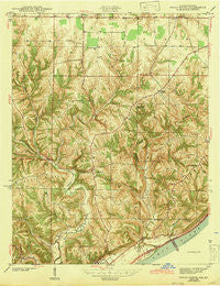 Vevay North Indiana Historical topographic map, 1:24000 scale, 7.5 X 7.5 Minute, Year 1943