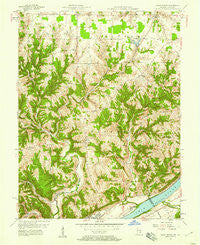 Vevay North Indiana Historical topographic map, 1:24000 scale, 7.5 X 7.5 Minute, Year 1957