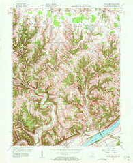 Vevay North Indiana Historical topographic map, 1:24000 scale, 7.5 X 7.5 Minute, Year 1957