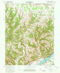Vevay North Indiana Historical topographic map, 1:24000 scale, 7.5 X 7.5 Minute, Year 1971
