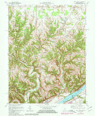Vevay North Indiana Historical topographic map, 1:24000 scale, 7.5 X 7.5 Minute, Year 1971