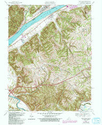 Vevay South Indiana Historical topographic map, 1:24000 scale, 7.5 X 7.5 Minute, Year 1967