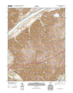 Vevay South Indiana Historical topographic map, 1:24000 scale, 7.5 X 7.5 Minute, Year 2013
