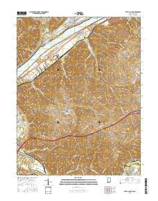 Vevay South Indiana Current topographic map, 1:24000 scale, 7.5 X 7.5 Minute, Year 2016