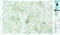 Vincennes Indiana Historical topographic map, 1:100000 scale, 30 X 60 Minute, Year 1986