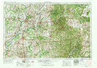 Vincennes Indiana Historical topographic map, 1:250000 scale, 1 X 2 Degree, Year 1956