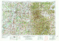 Vincennes Indiana Historical topographic map, 1:250000 scale, 1 X 2 Degree, Year 1956